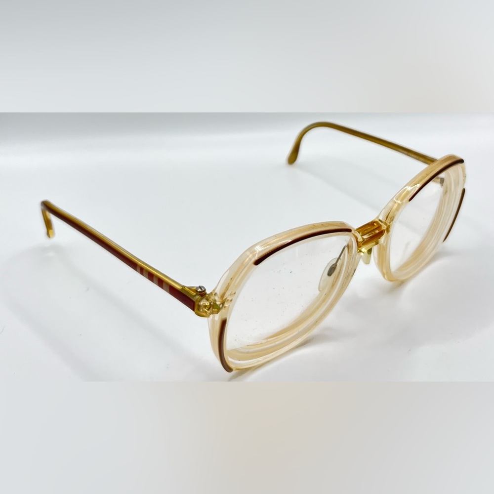 Vintage Franck Olivier 1879 Brown Oval Sunglasses Frames Only